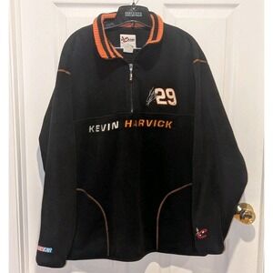 Y2K NASCAR Kevin Harvick 29 Racing Fleece Pullover Chase Authentics L Car